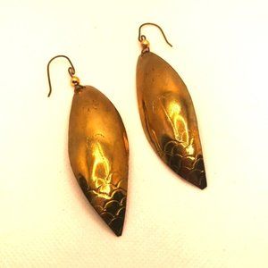 Brass fishing lure earrings